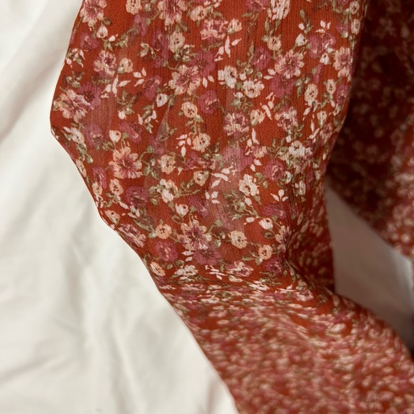 Francesca's Chiffon Tiered Floral Mini Dress | Size M Women's - Picture 4 of 5